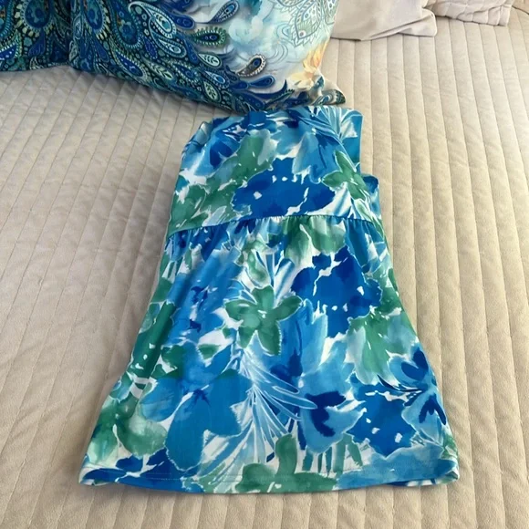 Grace Karin Blue and Green Floral Maxi Dress - Picture 15 of 16